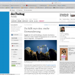 Das Plakat auf der Seite vom "freitag"